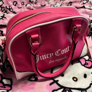 Juicy Couture Fuchsia Satchel with White Accents